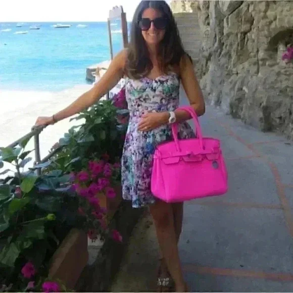 Parker Lily Secret Garden Women's 100% Silk Strapless Dress - Picture 9 of 13